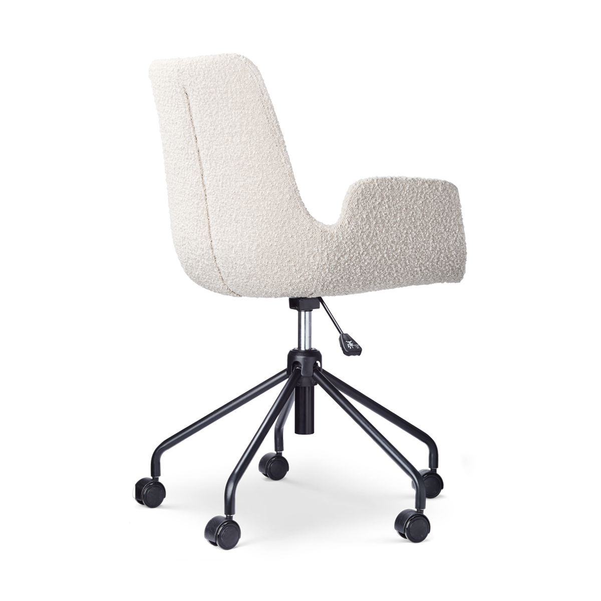 Nolon Nout-Eef Bureaustoelen Set van 2 - Bouclé Beige - Zwart
