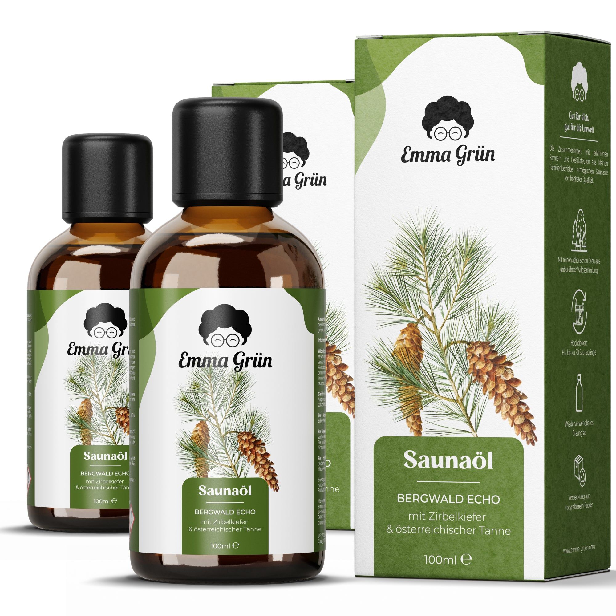 Emma Grün® Saunaöl Bergwald Echo mit Zirbenöl
