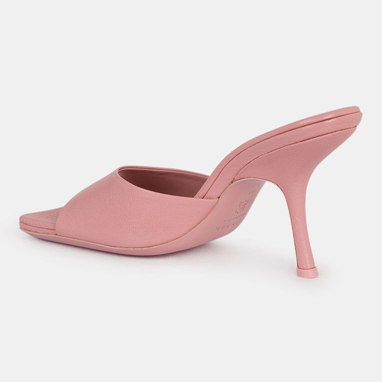 By Far Mules en Cuir HLS roses - Talon 8 cm