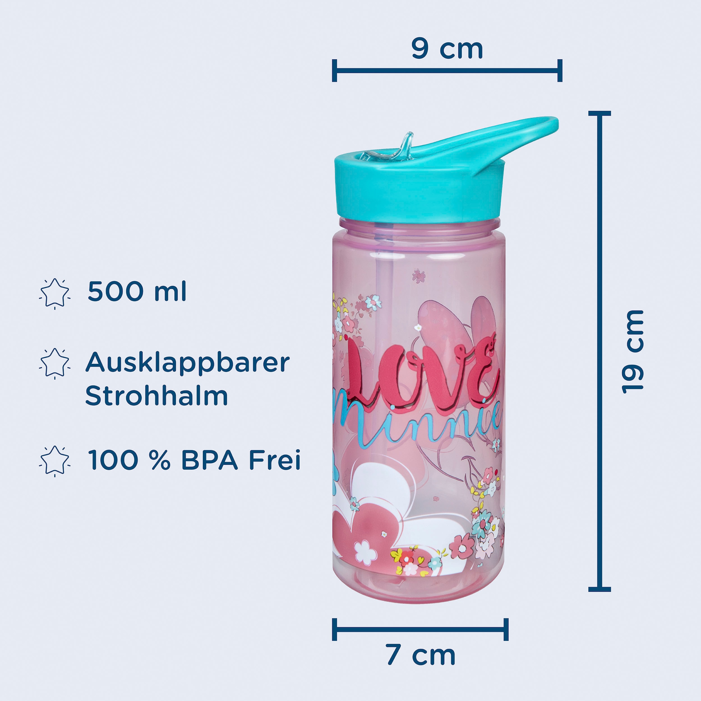 Scooli Lunchbox »Brotzeitdose & Trinkflasche, Minnie Mouse« Set, 2 tlg. mit Trinkflasche