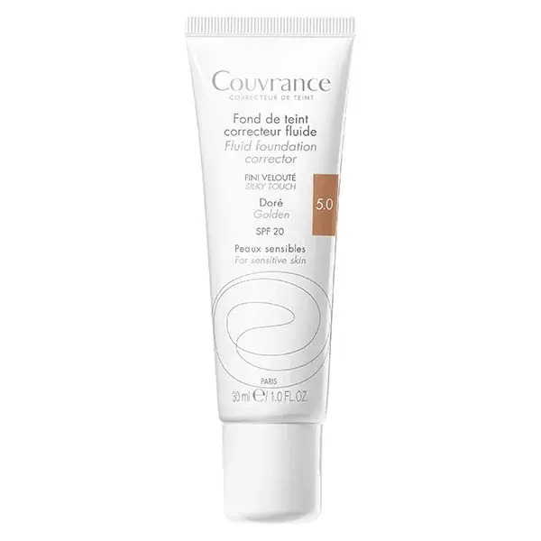 Avène Couvrance Base Fluida Corretor Nº 5.0 Dourado 30ml