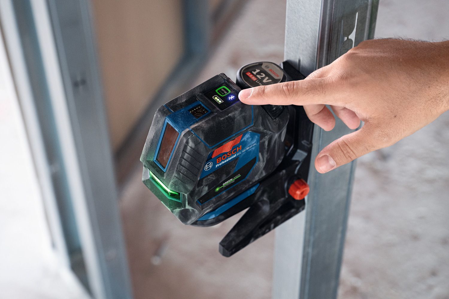 Bosch Professional GCL 12V-50-22 CG Punt- en kruislijnlaser groen 12V 2.0Ah in L-Boxx - 0601066S02