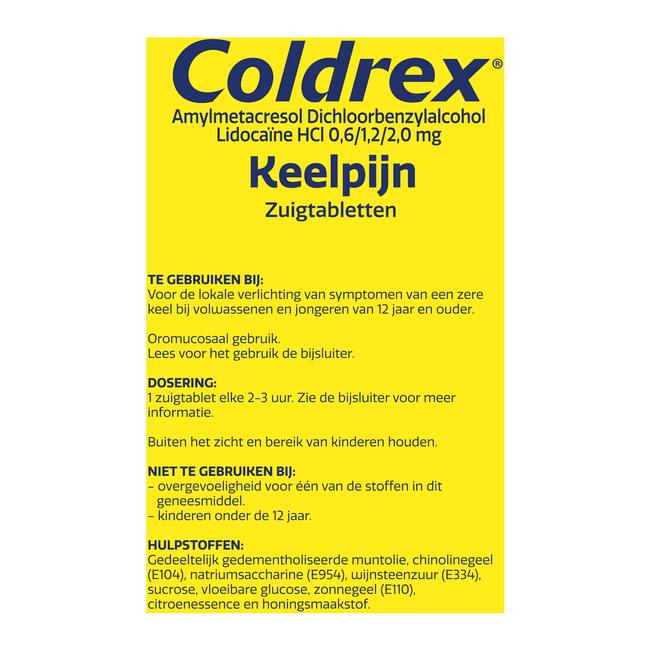 Coldrex Keelpastilles 12 Stuks