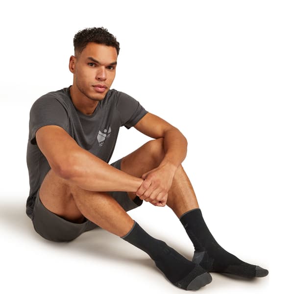 Chaussette randonnée ICEBREAKER M MER HIKE+ ULTRALIGHT QUARTER BLACK/OBSIDIAN
