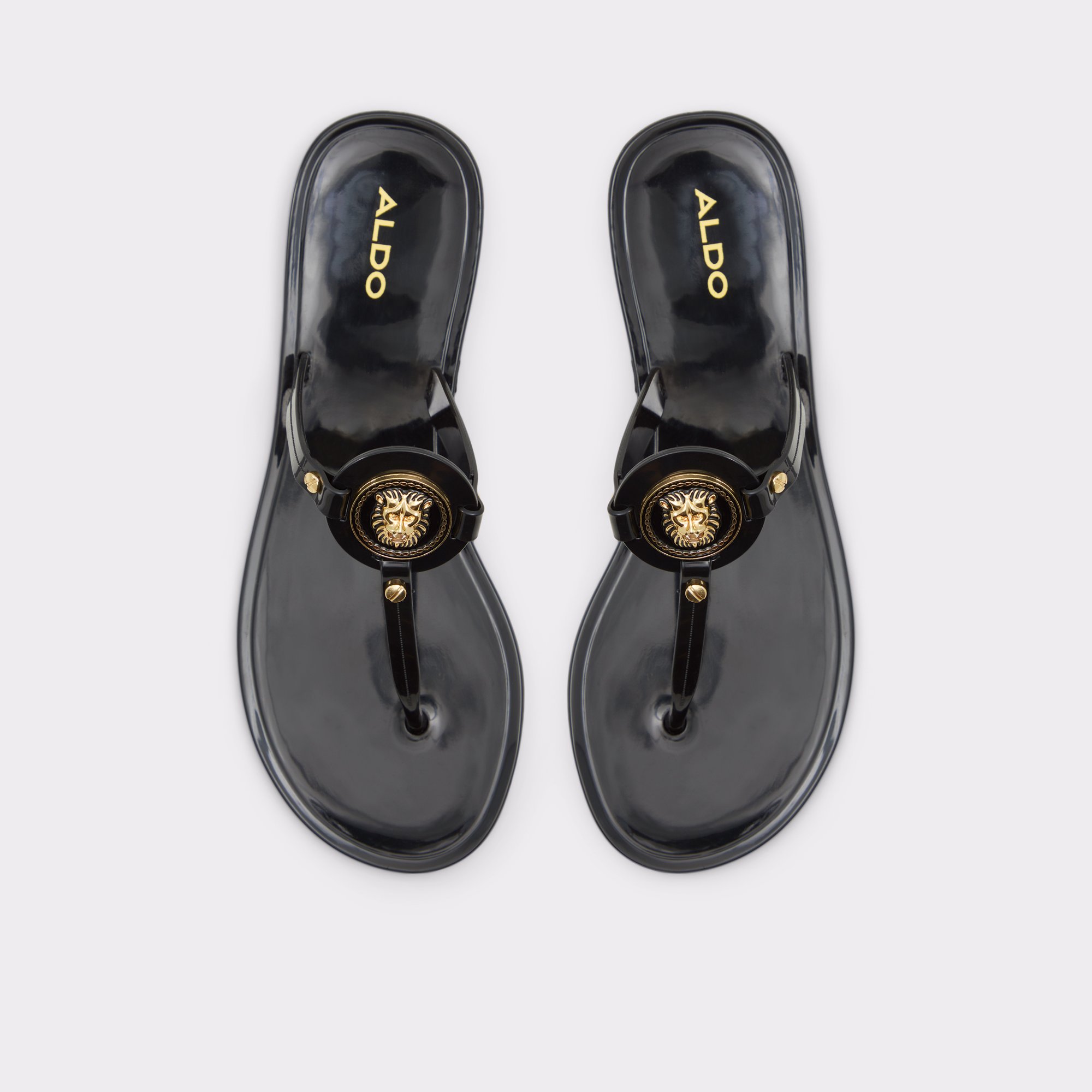 Gannaelden Black-Gold Multi Women Flat Sandals