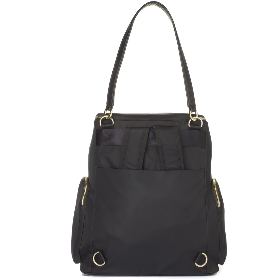 storksak Wickelrucksack Alyssa Black-Gold