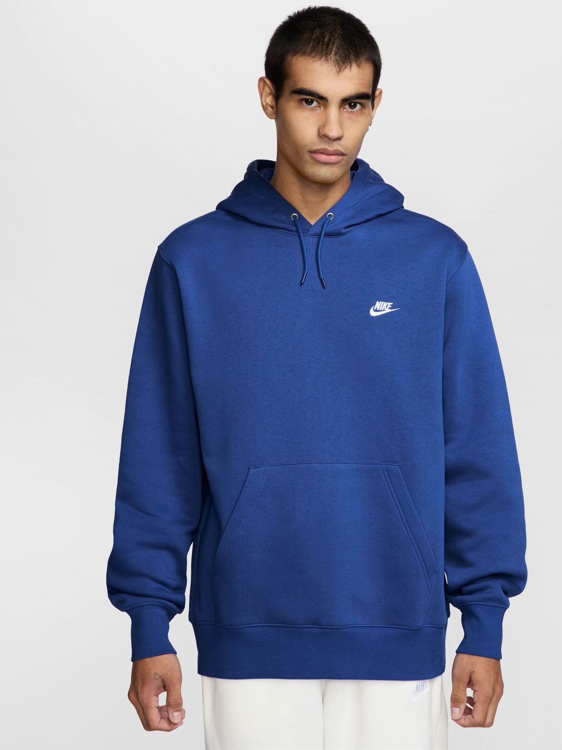 Koningsblauw - Nike Club pullover-hoody