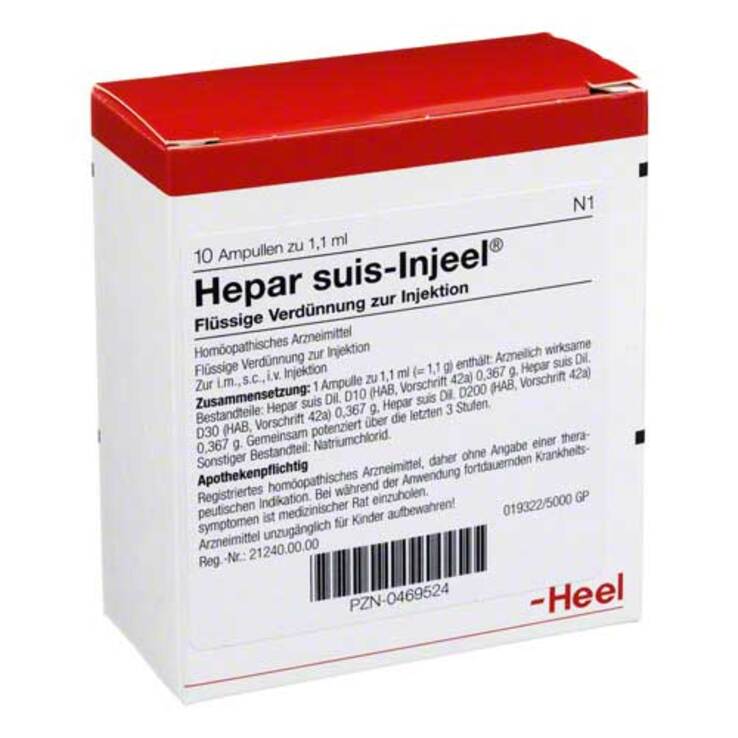 Hepar Suis Injeel Ampullen, 10 St