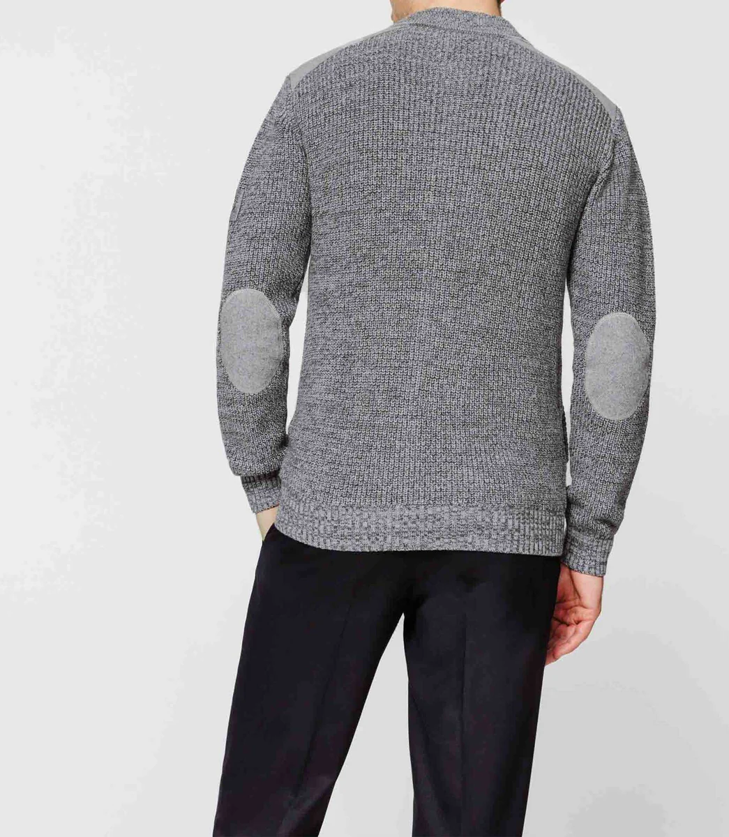 Cardigan col teddy gris