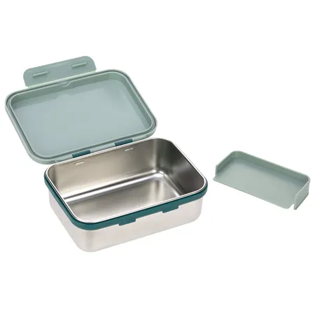 Lässig Kinder Brotdose Edelstahl - Lunchbox, Adventure Bus