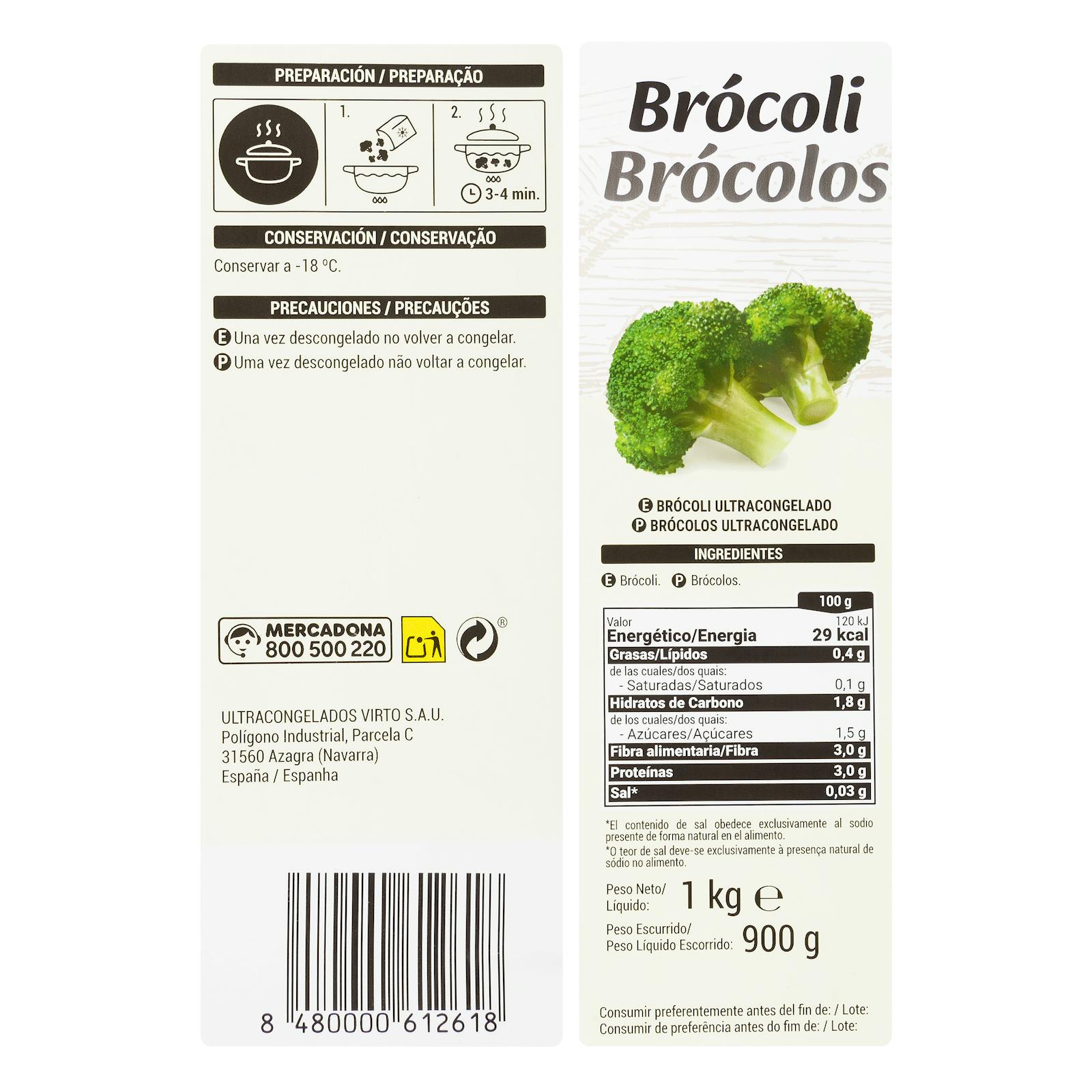 Brocoli surgelé Hacendado
