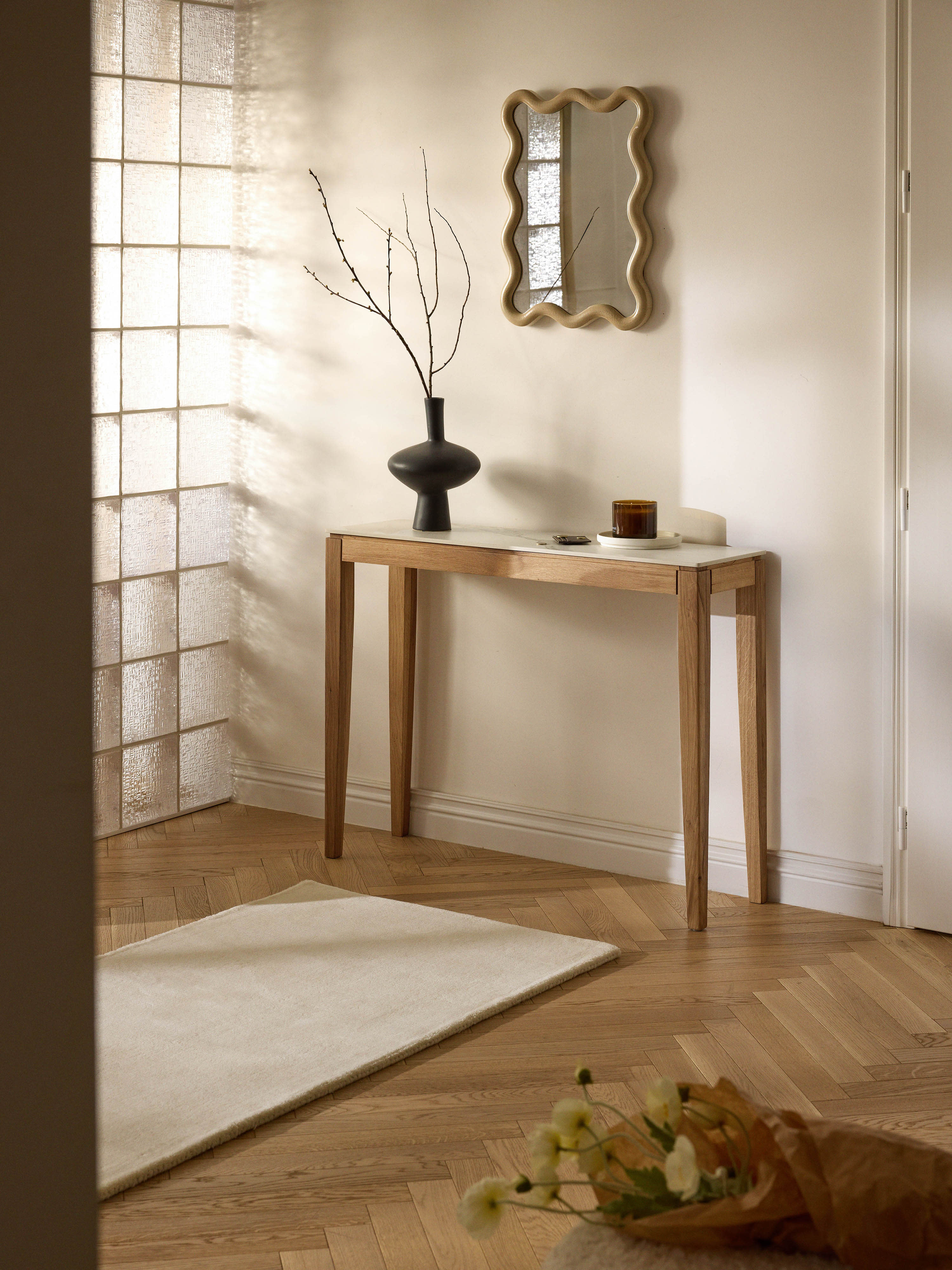 Wandtafel Jackson met tafelblad in marmerlook