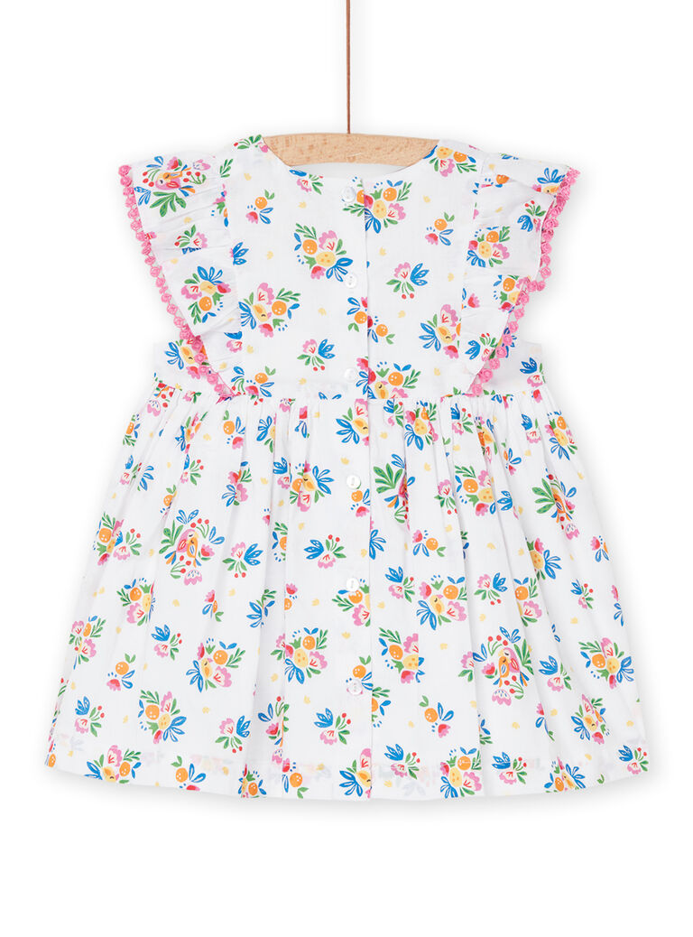 Robe blanche à imprimé fleuri