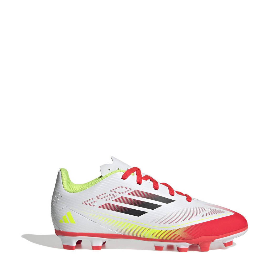 adidas F50 ClubJunior voetbalschoenen wit/zwart/rood