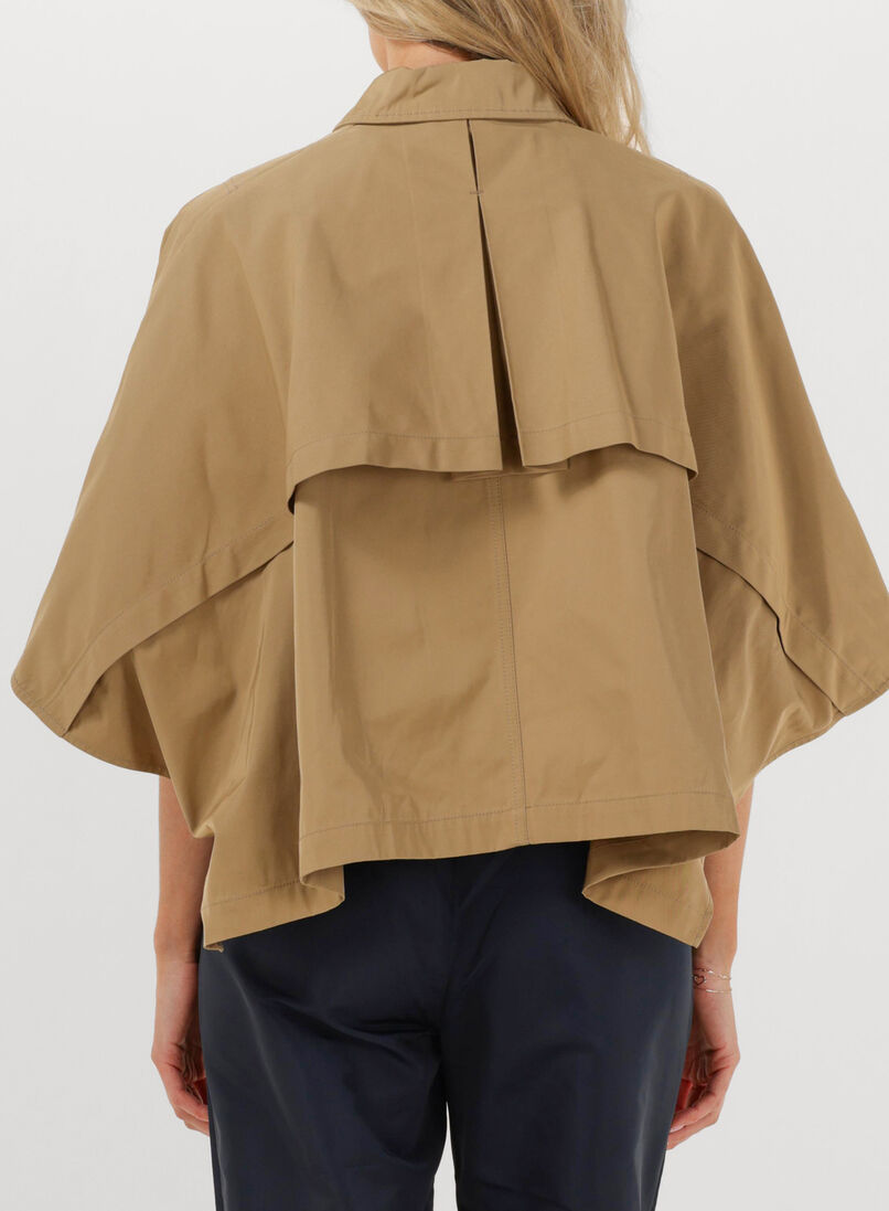 camel co'couture trenchcoats francis crop cape jacket