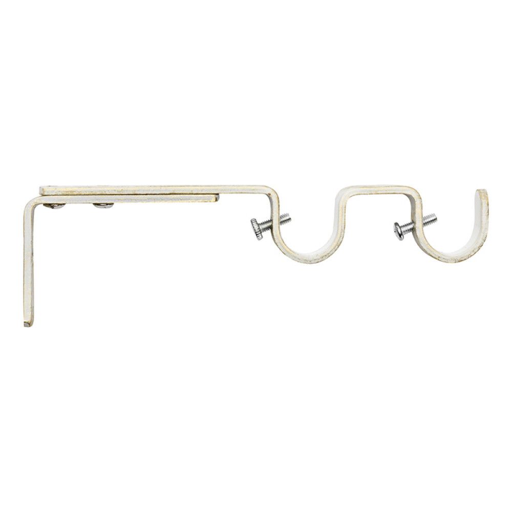DOBBELHOLDER KIRSCH REGULERBAR 10-15CM HVIT/GULL