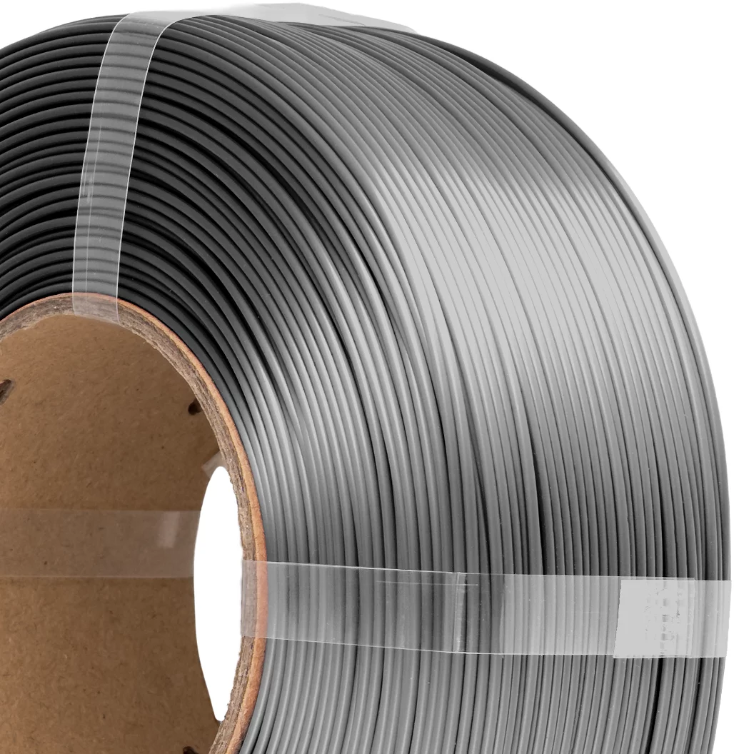 AzureFilm  PLA Silk Refill Graphite Grey, 1,75 mm / 1000 g    Hochwertiges Filament mit Silk-Effekt in Graphite Grey, ohne Spule