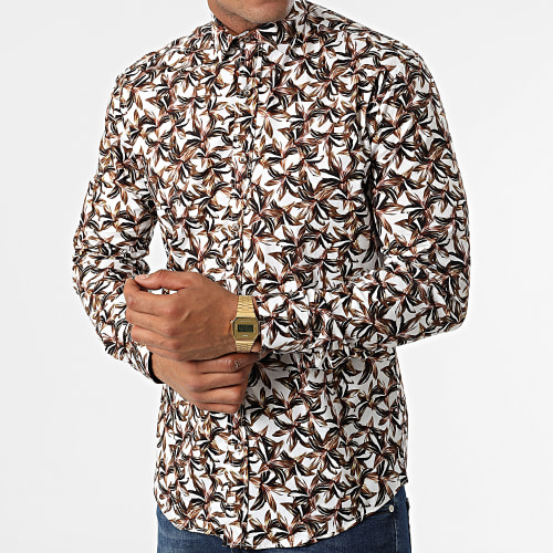 Chemise Manches Longues Y-3618 Blanc Marron