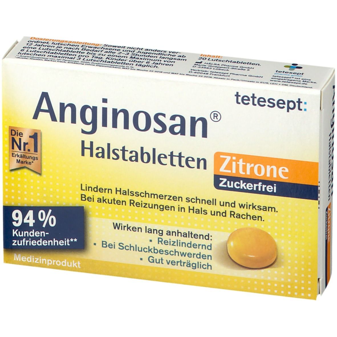 tetesept® Anginosan Halstabletten Zitrone