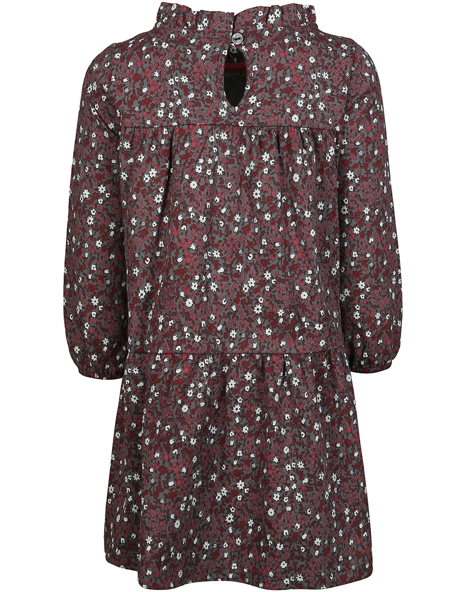 Langarmkleid FLORA AOP in earth