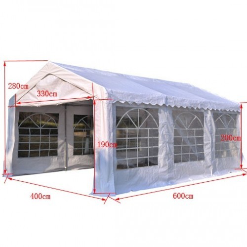 Pérgola Outsunny para garagem, branca