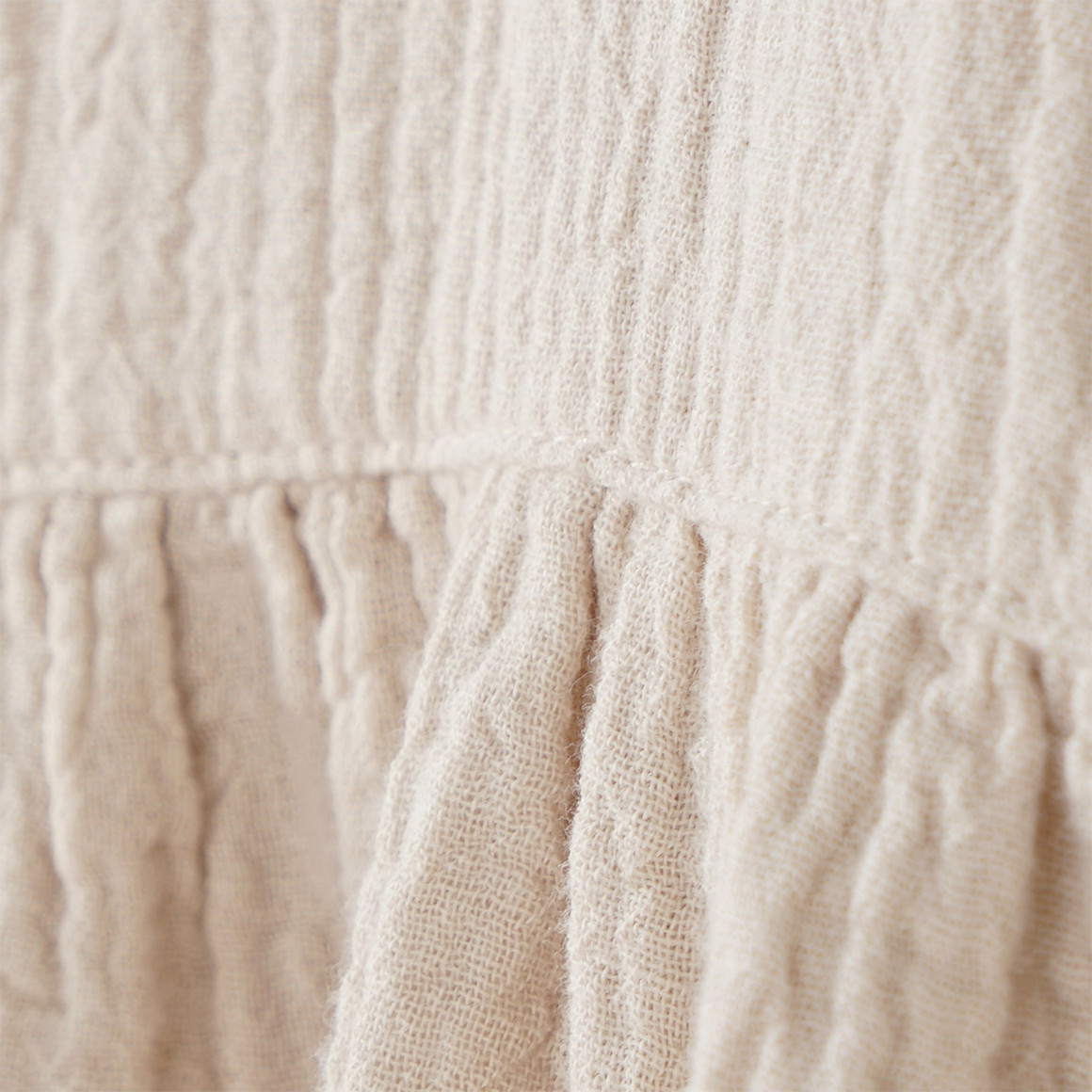 Topolino Pure Collection Mädchen Musselin-Kleid mit Teilungsnaht beige