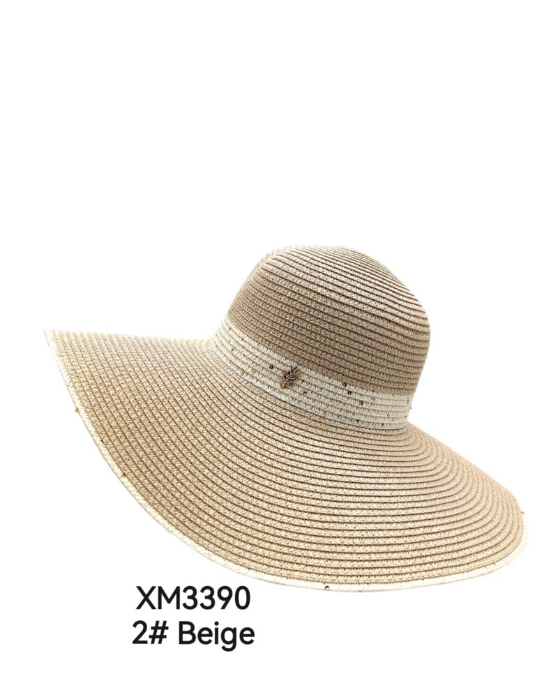 Anobel Copenhagen Faux Straw Boater Hat With Bow Tie Xm3390 beige