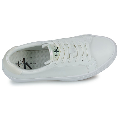 Calvin Klein Jeans - BOLD VULC FLATF LACEUP LTH WN - Blanc