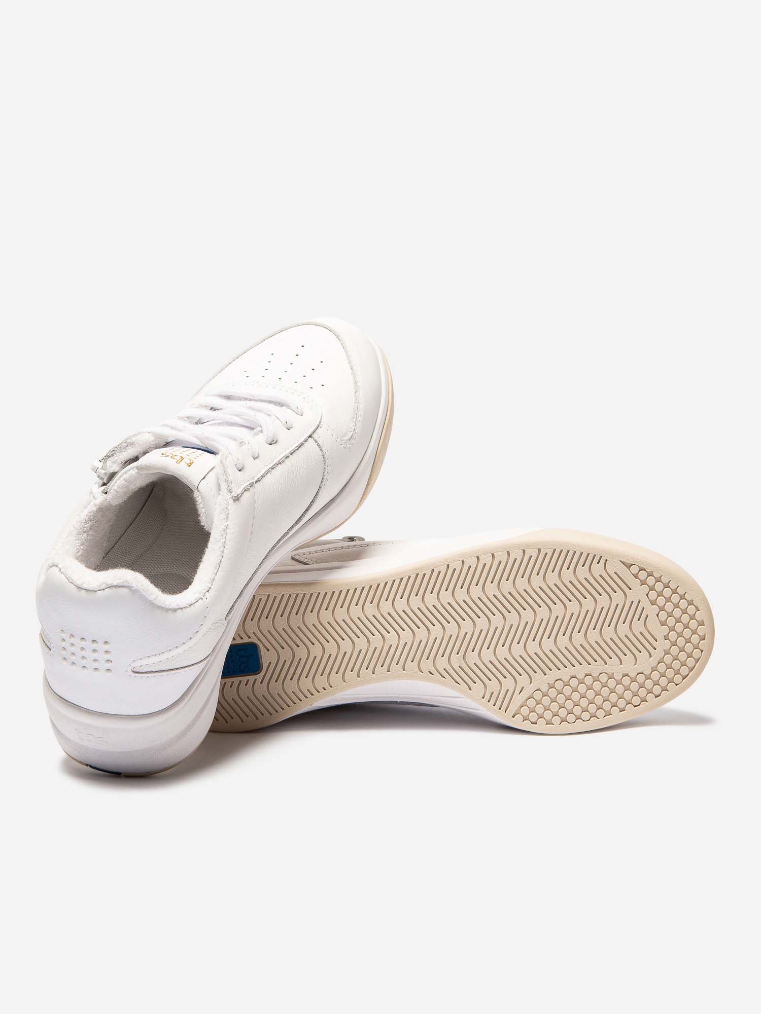 Baskets Femme Zippées Cuir Blanc