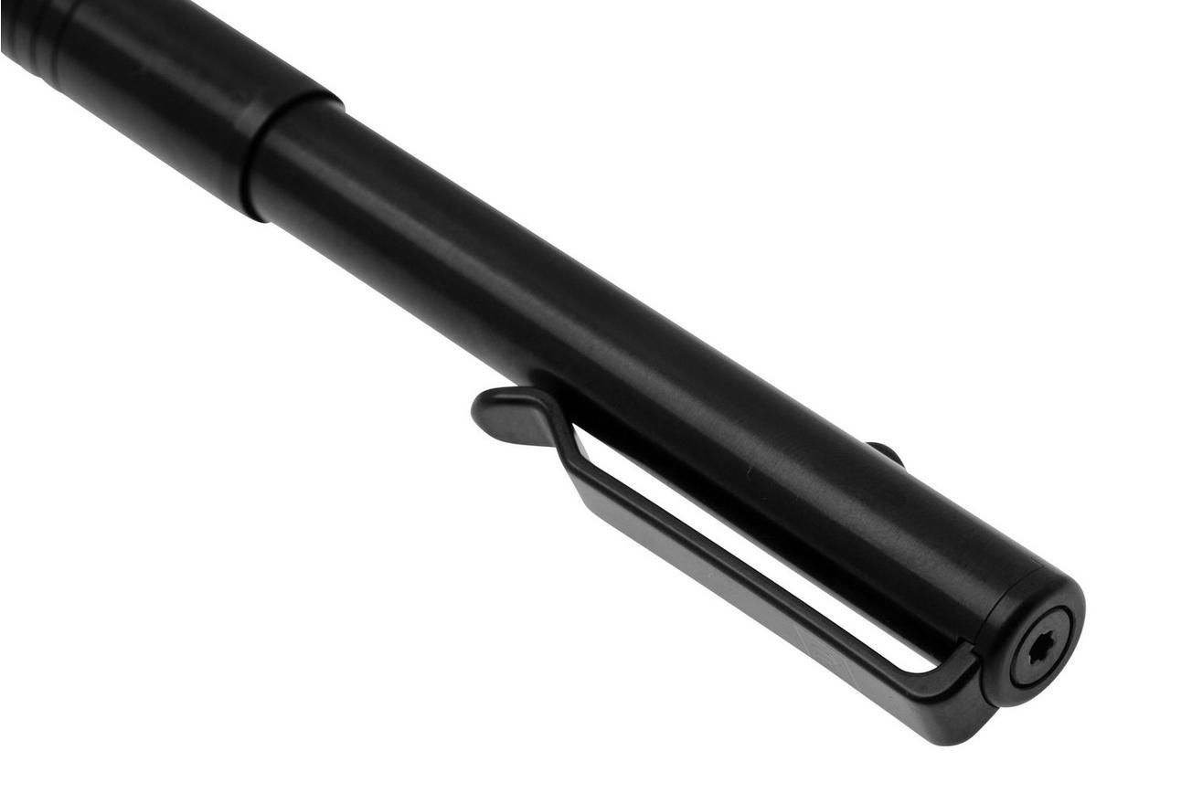Big Idea Design Bolt Action Pen BA-DLC Black DLC Titanium, auto adjusting everyday carry pen