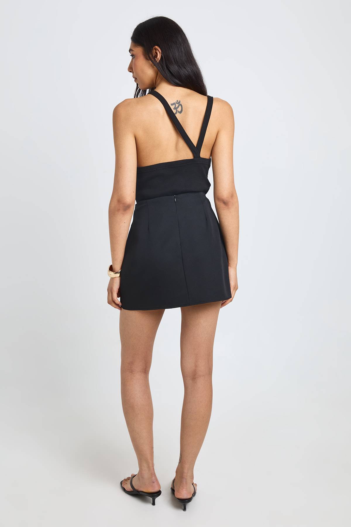 boohoo Mini-jupe Portefeuille Tissée Taille Haute