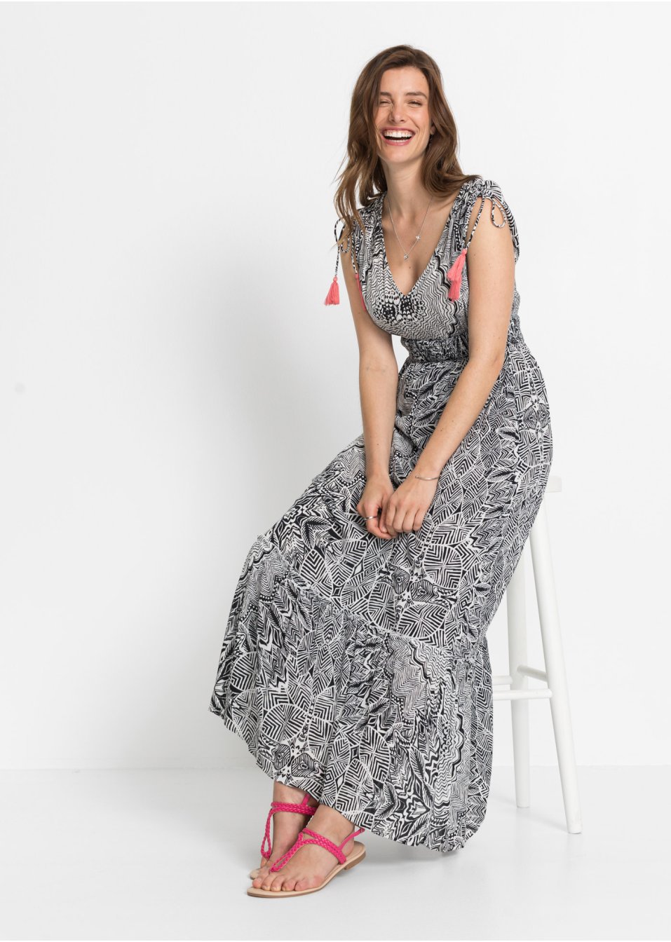 Robe longue imprimée