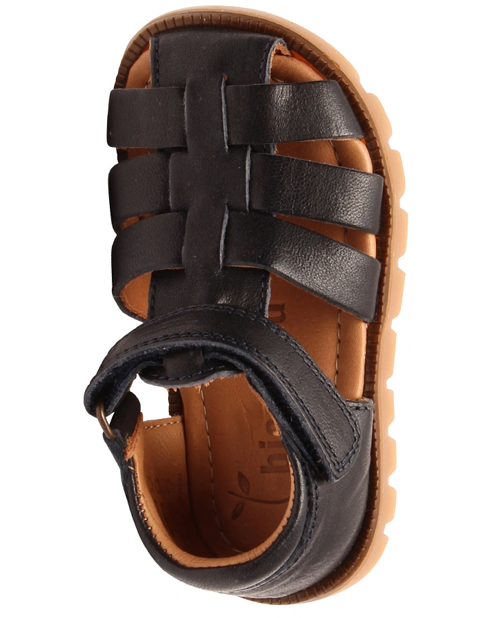 Leder-Sandalen BEKA mit Zehenschutz in navy