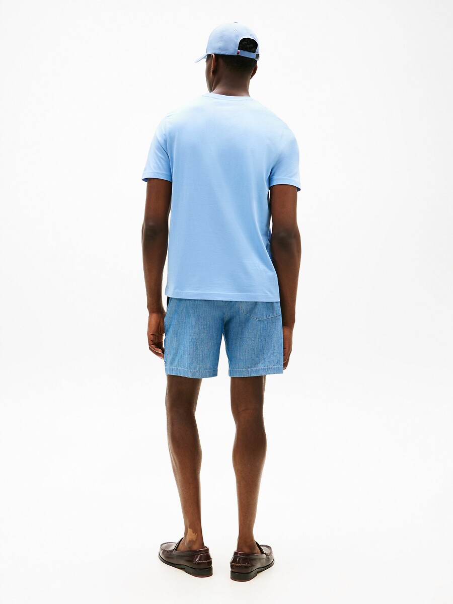 TOMMY HILFIGER<br>Camiseta de manga curta com bandeira do logotipo