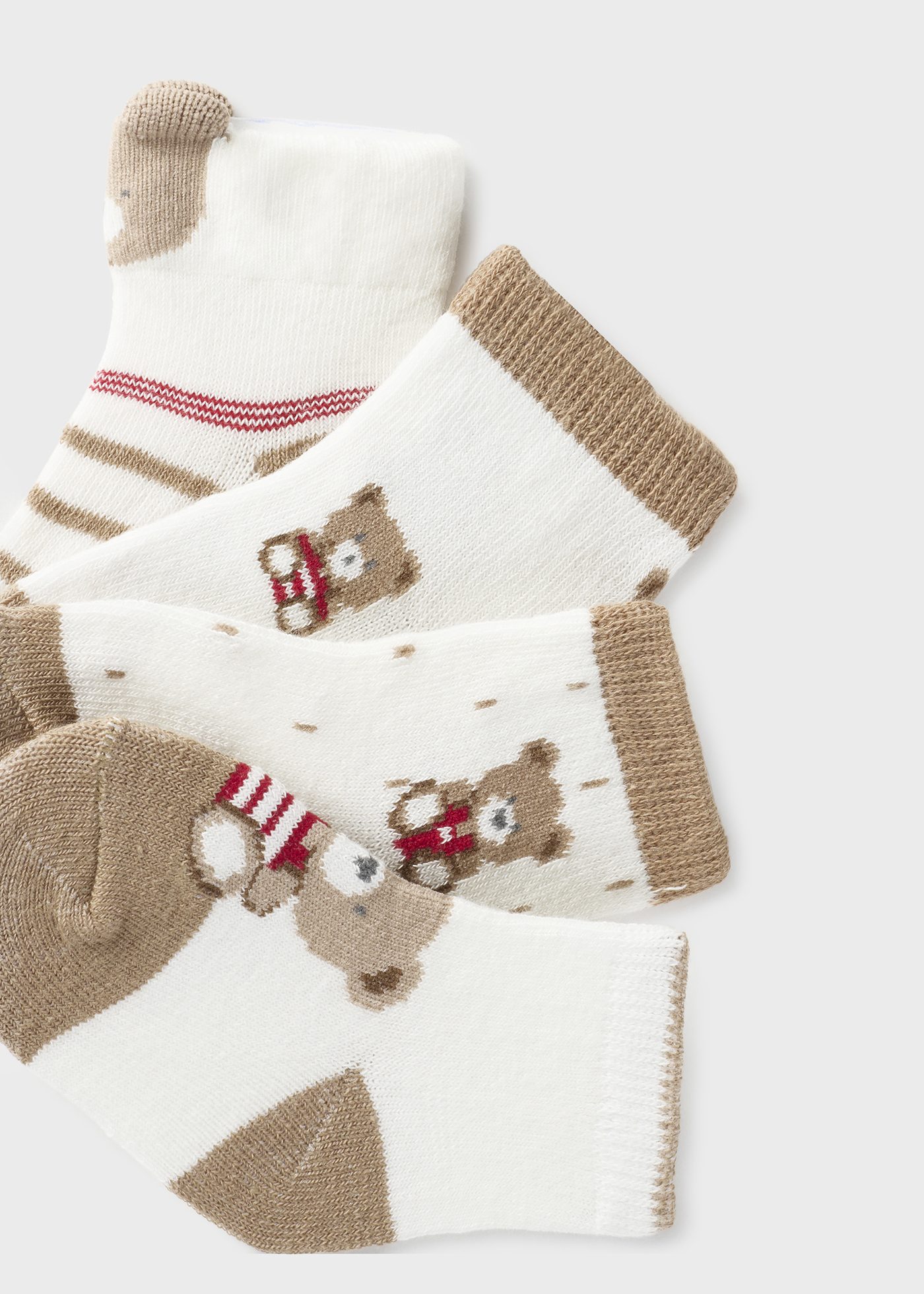 Pacote com 4 pares de meias estampadas para recém-nascidos