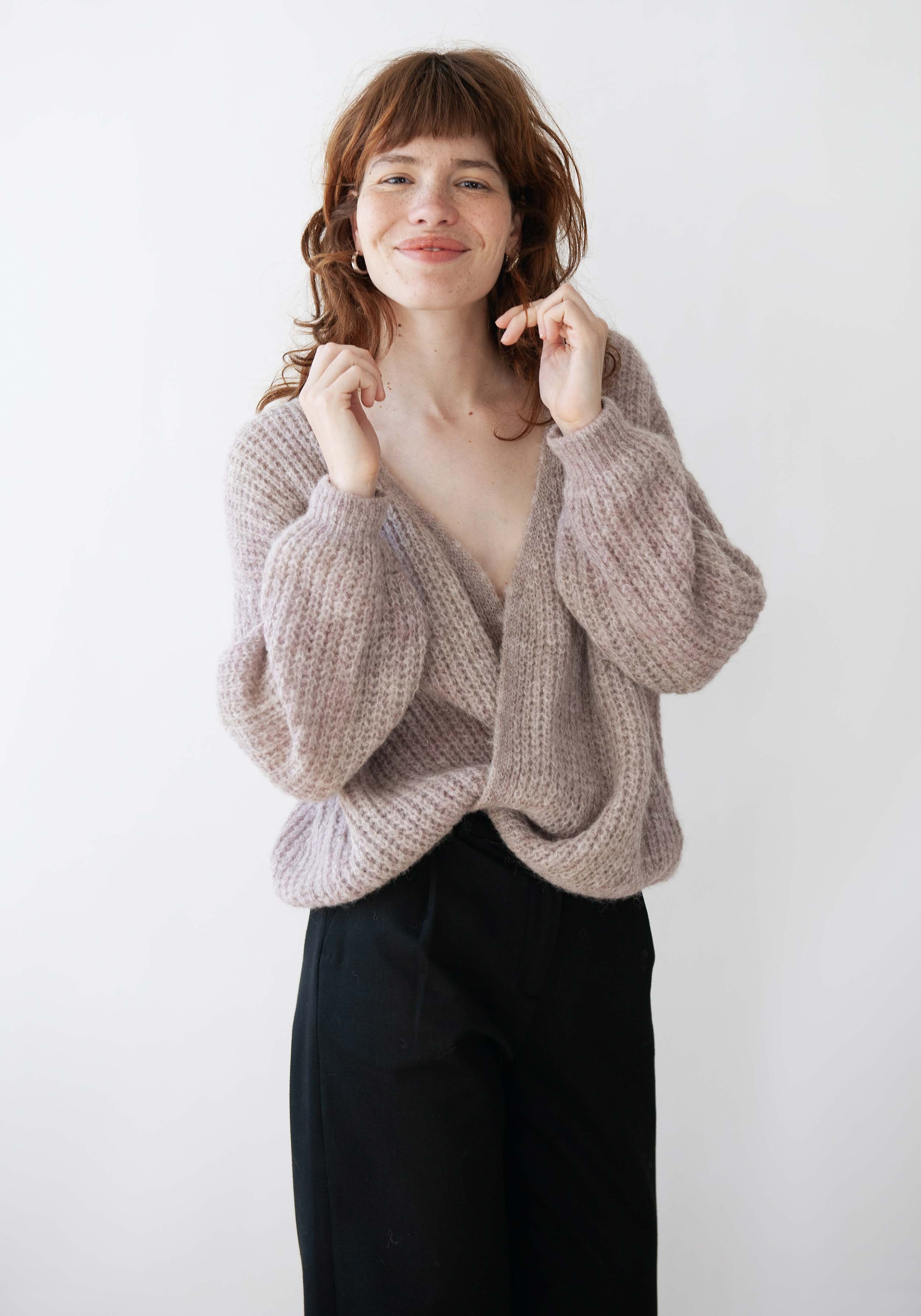 Jungle Folk Wrap Cardigan Vega Lavender