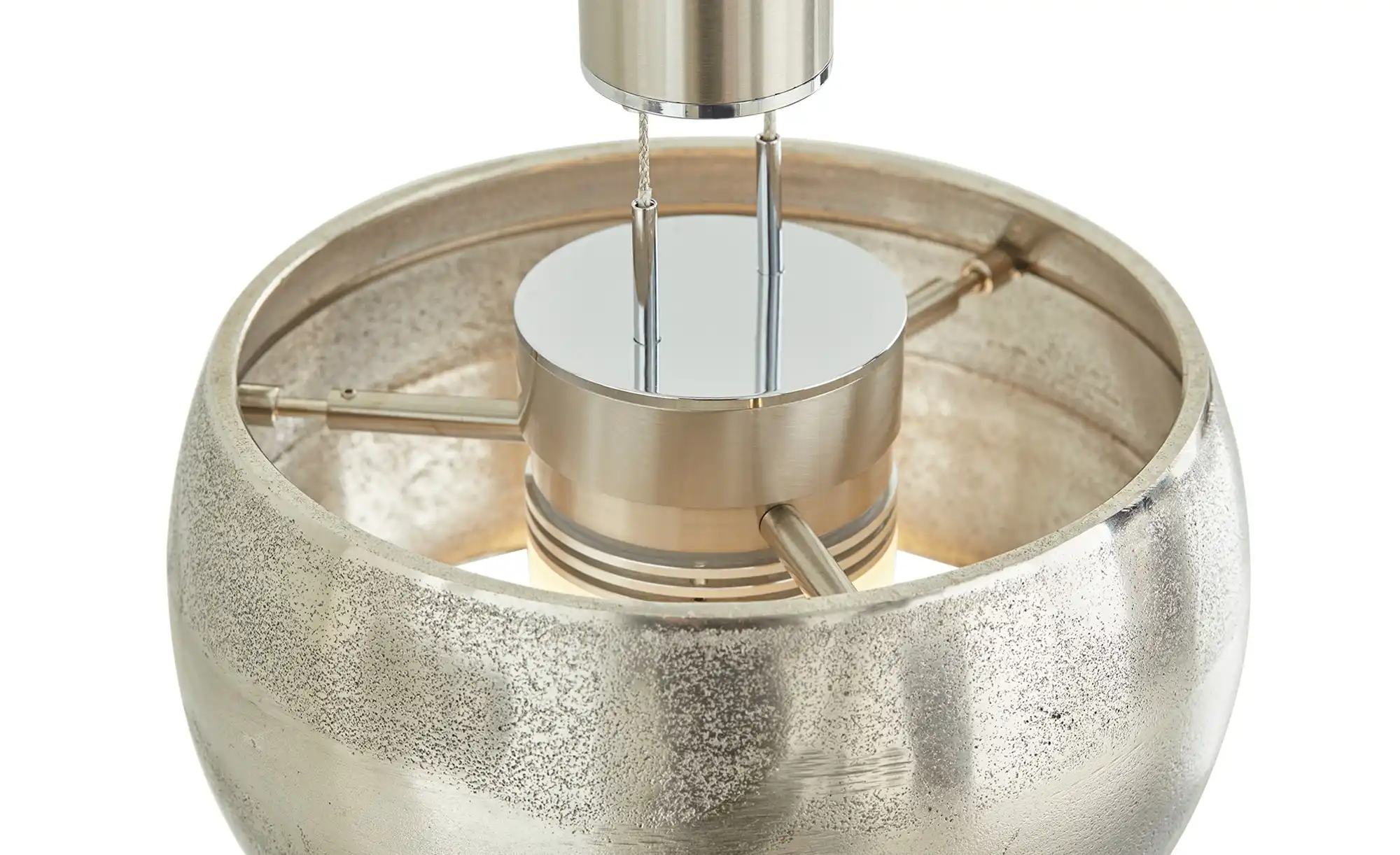 Fischer-Honsel LED-Pendelleuchte, 3-flammig, Schirme Nickel-matt antik