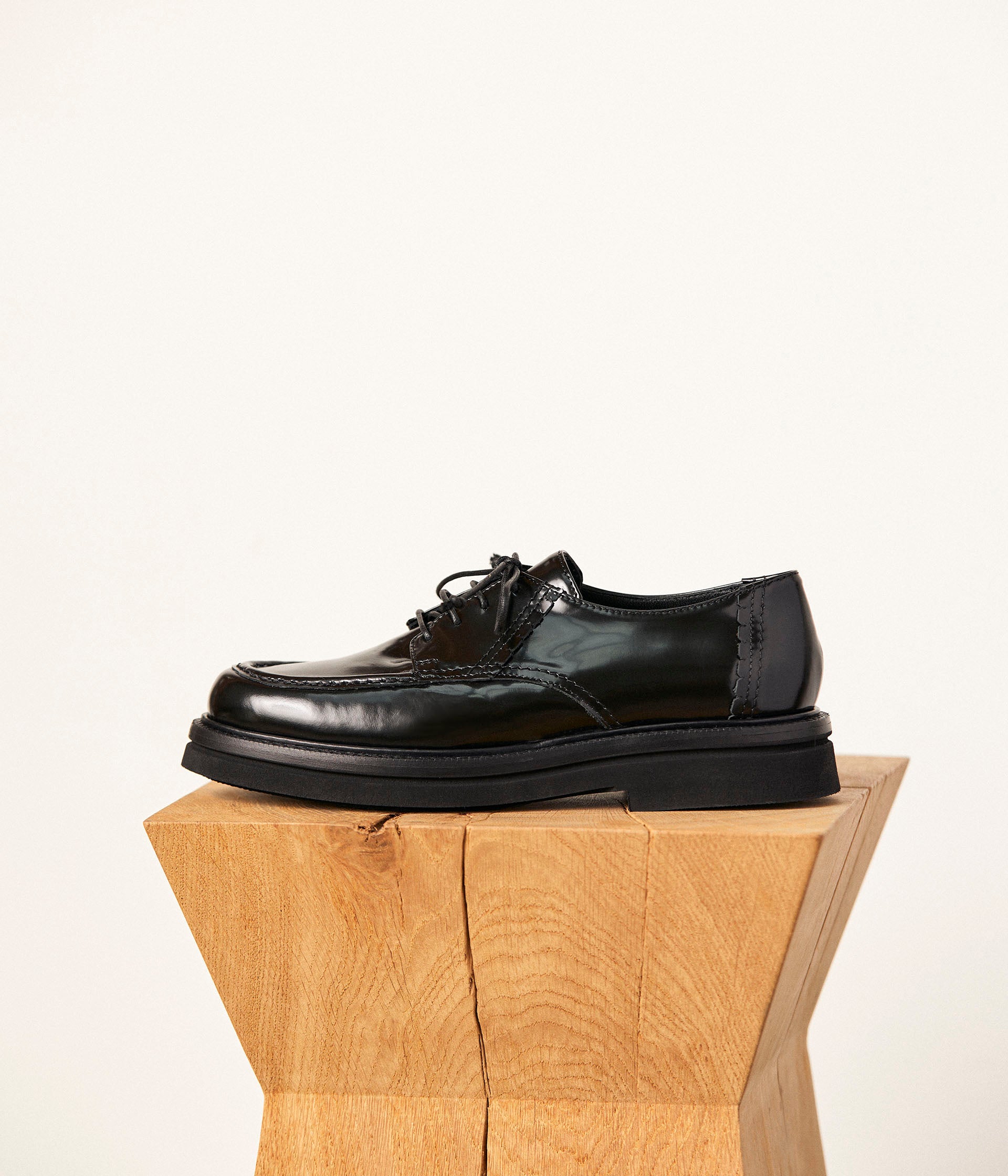 Derbies cuir noir Abelia