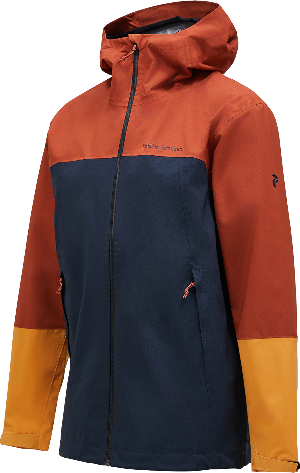 Trail Hipe Shell Jacket Herre Spiced/Salute Blue/Desert Blow