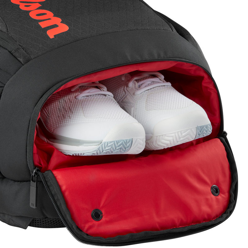 Sac à dos de tennis Wilson backpack Clash V3 noir et rouge
