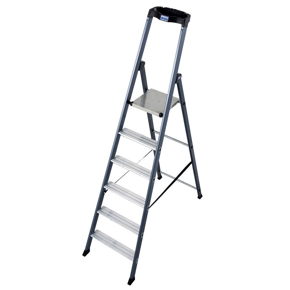 Krause SePro S trapladder, geanodiseerd, 6 treden