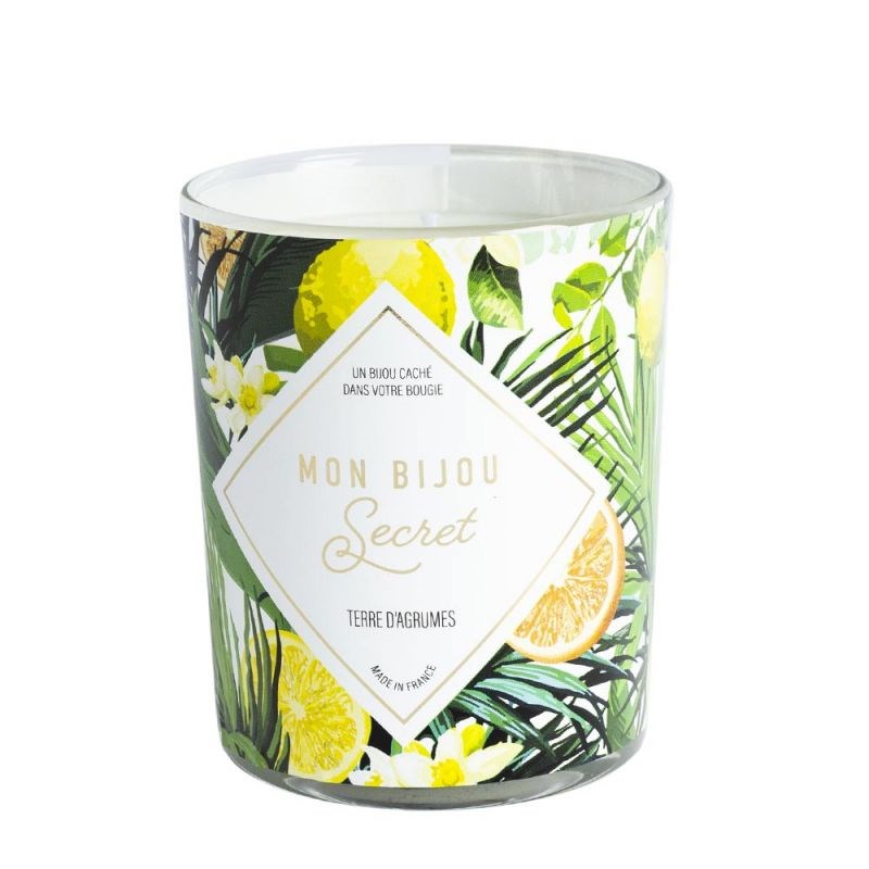 Bougie Bijou Bracelet argenté - Parfum Zeste d'agrumes - 40h
