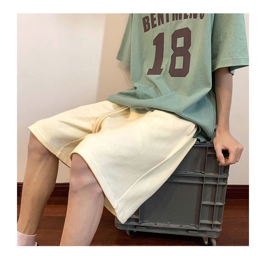 FOEV - Shorts met hoge taille en wijde pijpen