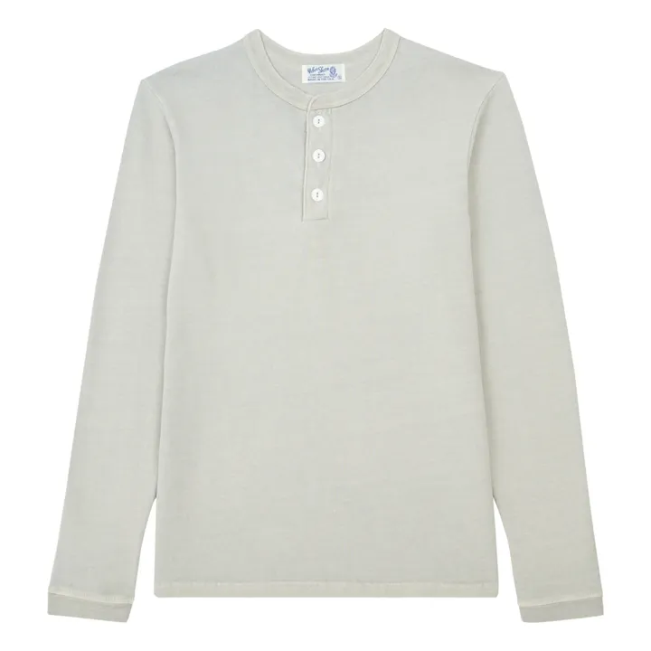 Velva Sheen T-shirt Manches Longues Henley Coton | Gris