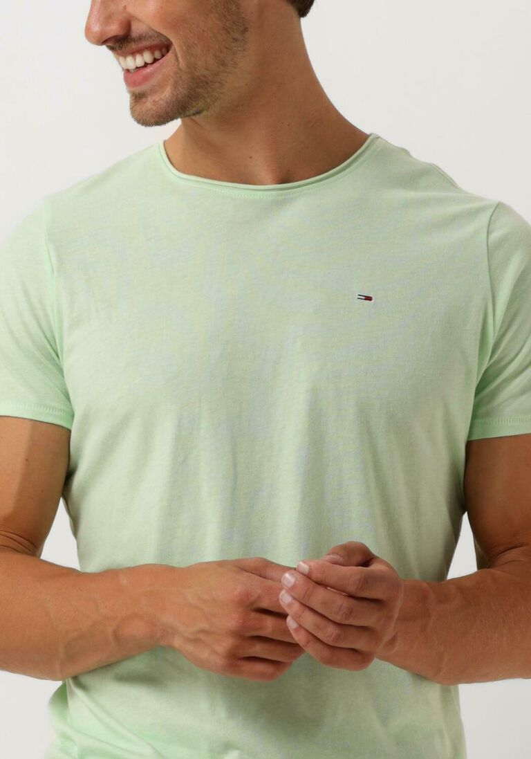 TOMMY JEANS groene tommy jeans t-shirt tjm xslim jaspe c neck