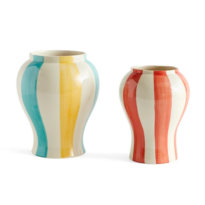 HAY - Sobremesa Vase L, grün / gelb