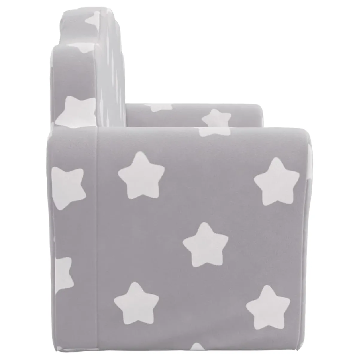 vidaXL Canapé-lit enfant 2 places gris clair étoiles