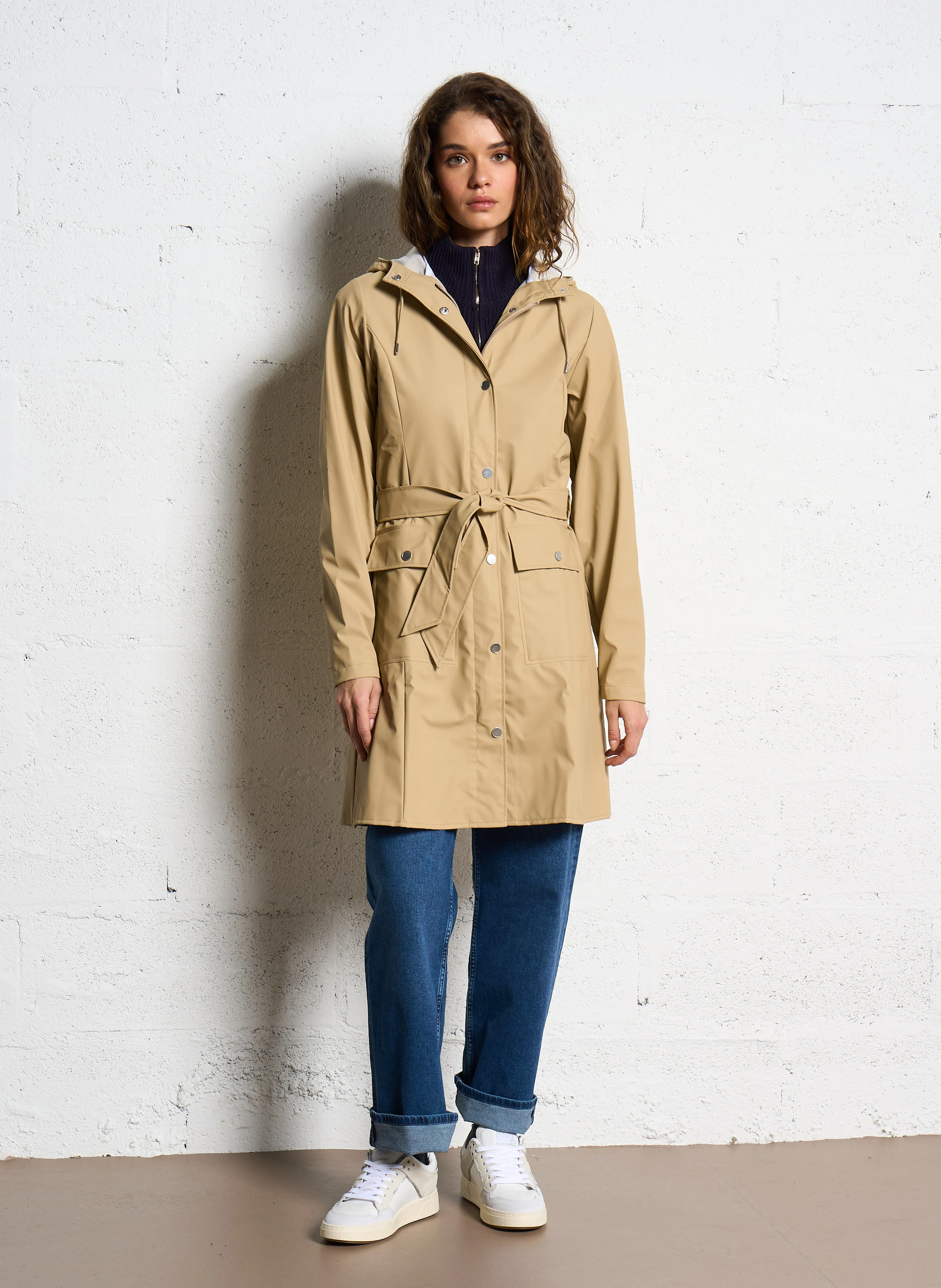 Trench imperméable à capuche | Beige