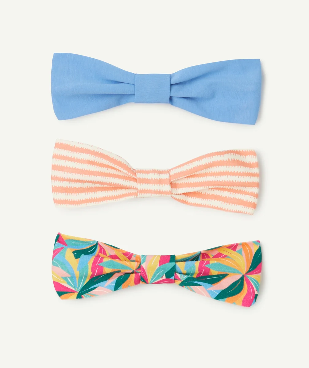 lot de 3 bandeaux fille colorés avec imprimés