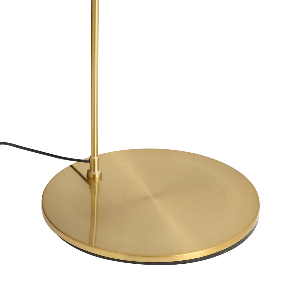 Moderne booglamp messing met beige kap - Vinossa